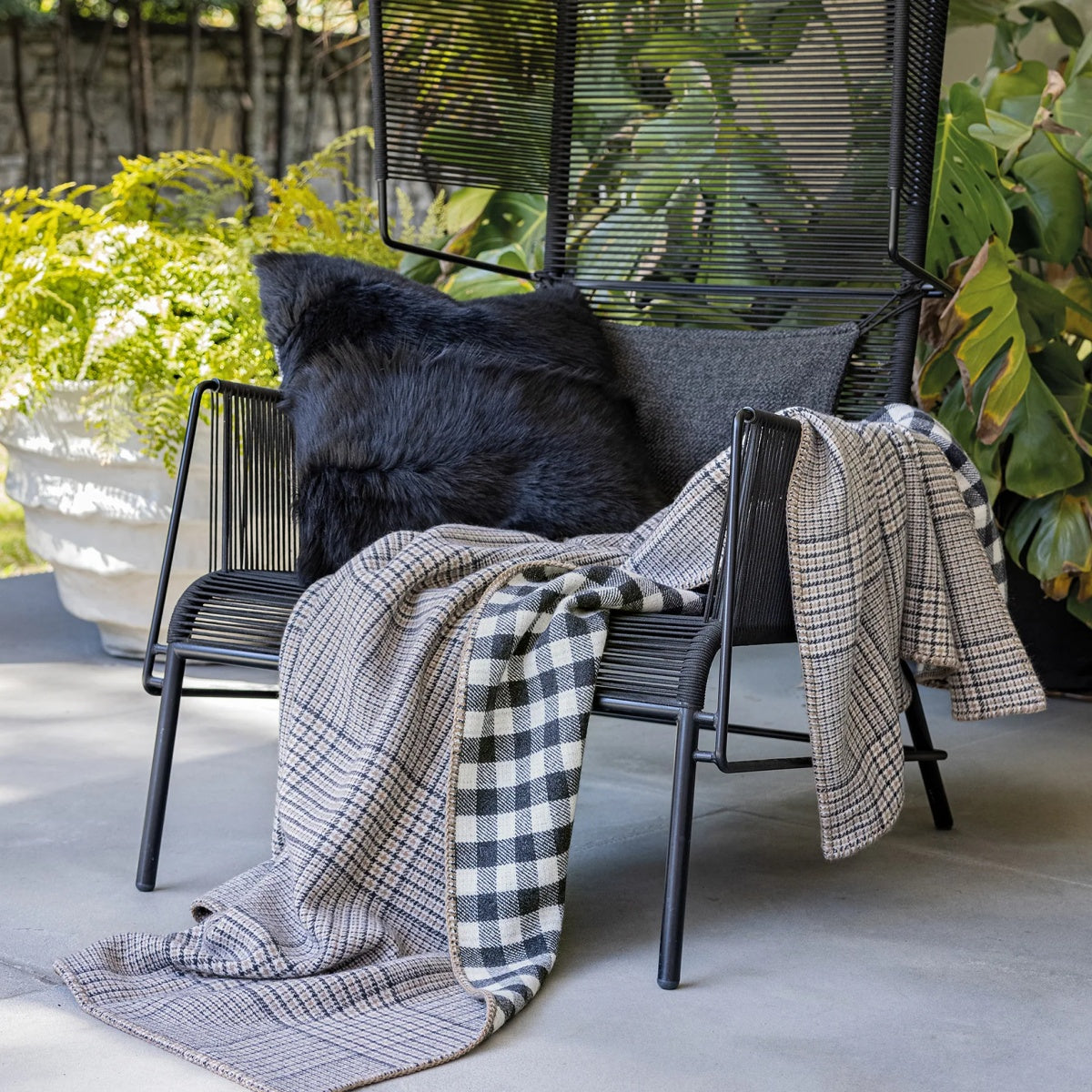 ALONPI Luxusní polštář z ovčí kožešiny a kašmíru