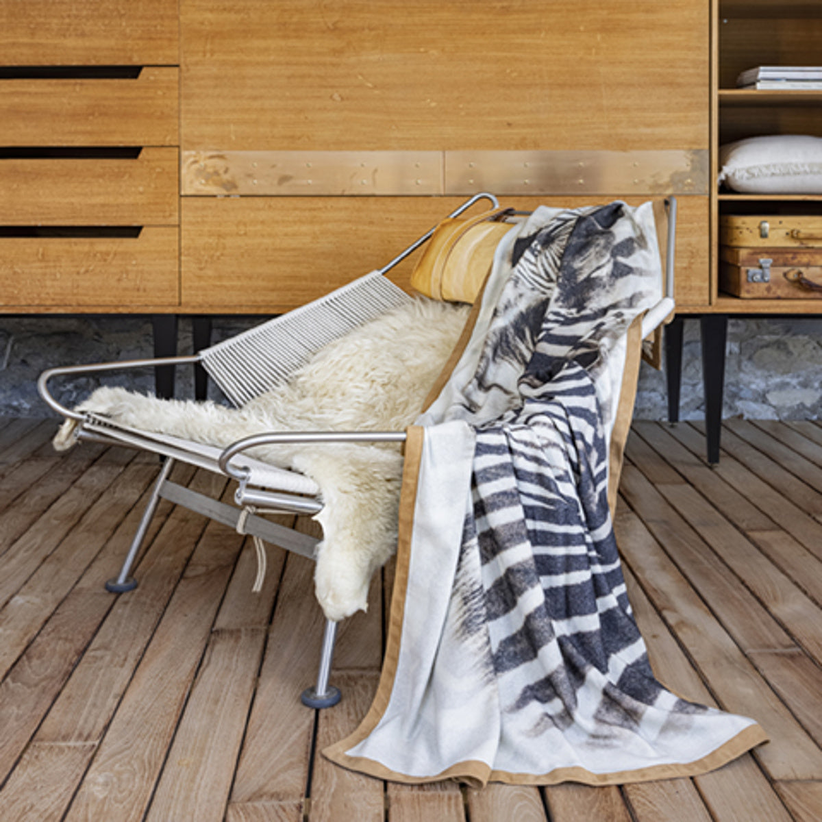 ALONPI Zebra Luxusní kašmírová deka 100% kašmír