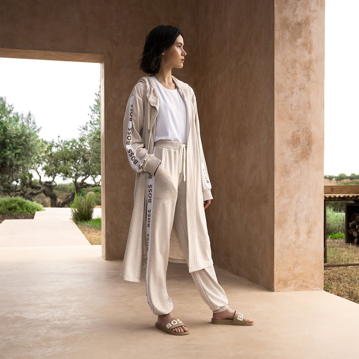 Unisex župan s kapucou BOSS SENSE