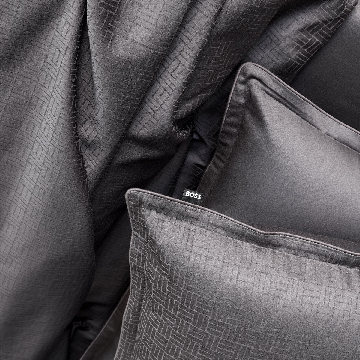 Luxusní povlečení bavlněný satén BOSS Home LATTICE CARBON