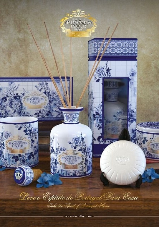 Luxusní keramický difuzér Gold & Blue - Růžový pepř a jasmín