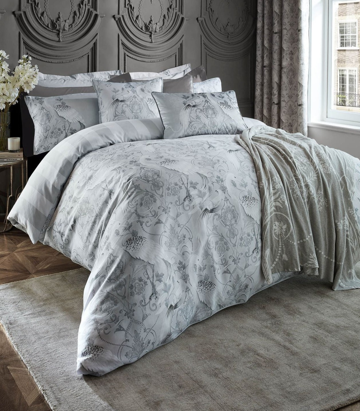 Laura Ashley luxusní povlečení Tregaron bavlněný satén