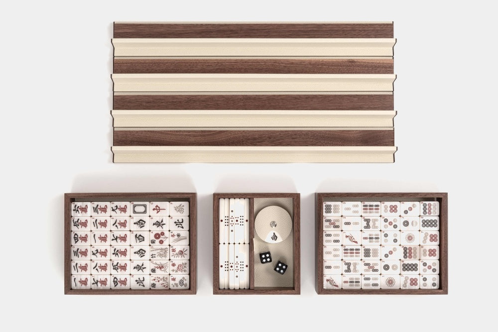 Pinetti Luxusní desková hra Mahjong v koženém provedení