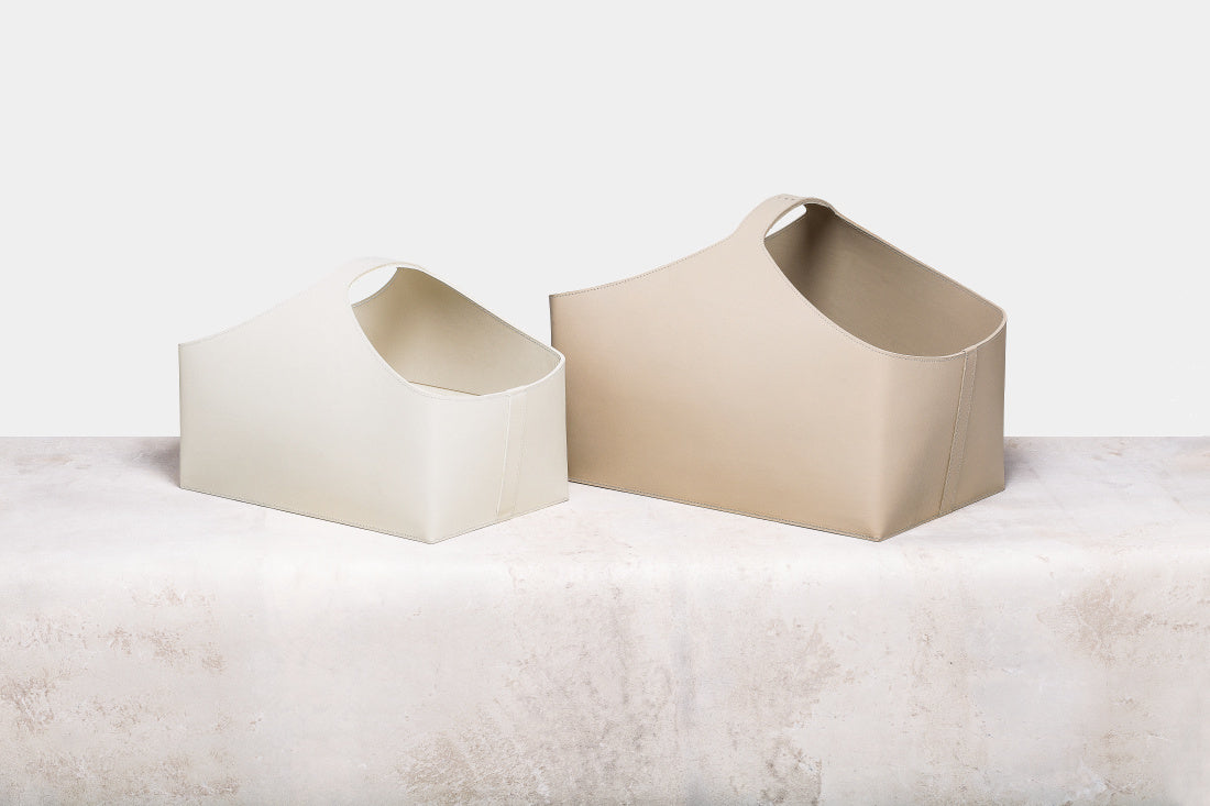 Luxusní kožený koš s uchem ARCO