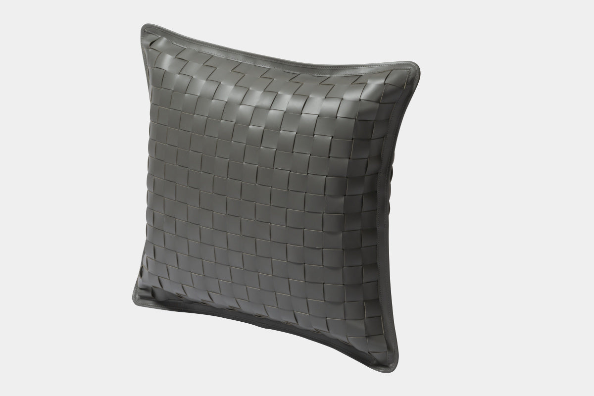 Leather decorative pillow VERONA