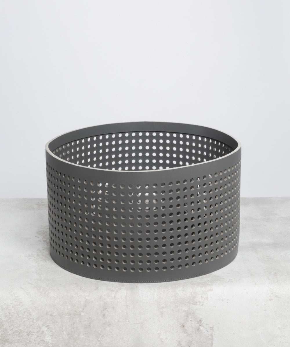 Rabitti Kulatý kožený koš MIMOSA XL40