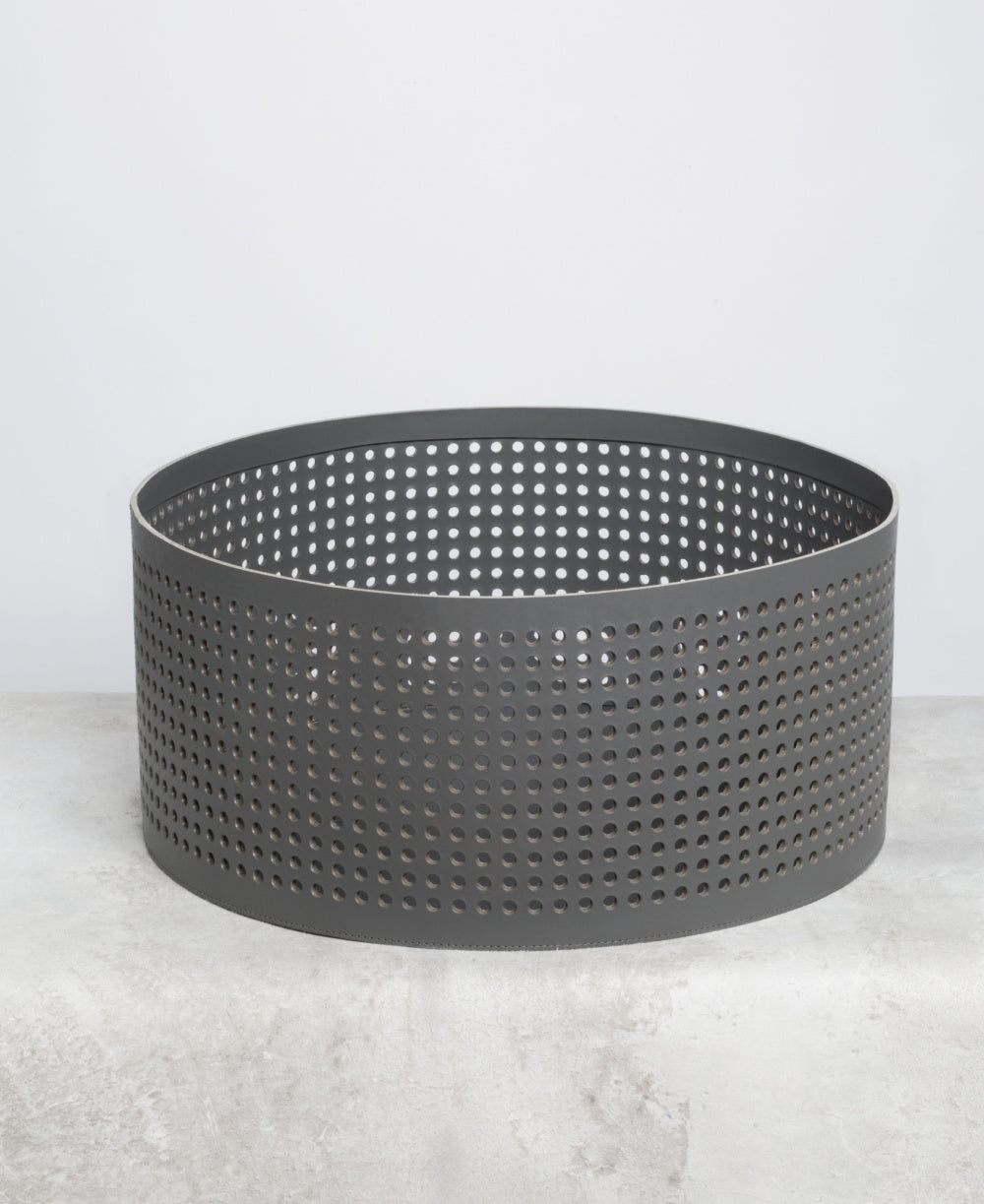 Rabitti Kulatý kožený koš MIMOSA XL50