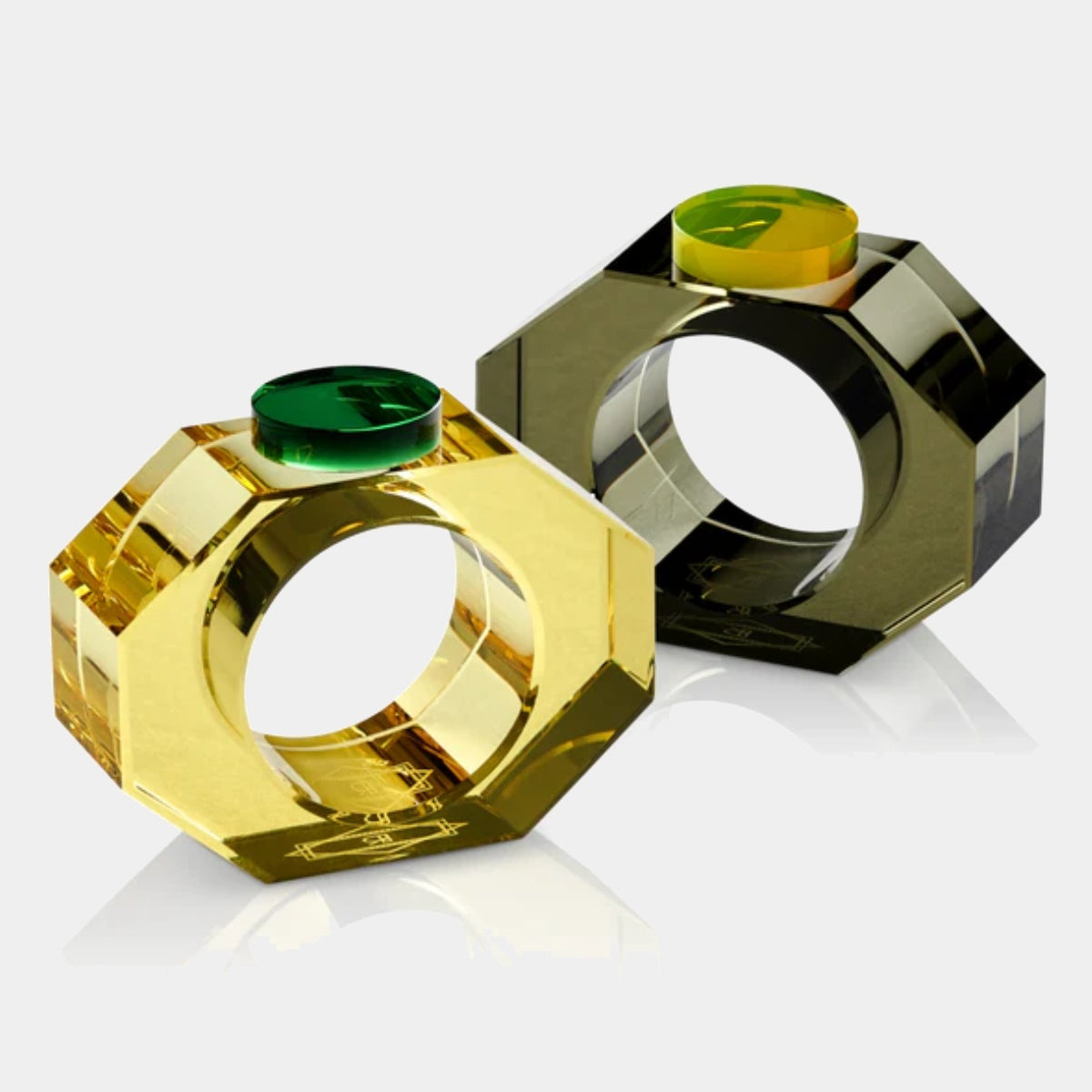 REFLECTIONS COPENHAGEN Designový kroužek na látkový ubrousek z křišťálu