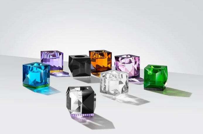 Křišťálový svícen na čajovou svíčku Ophelia Azure