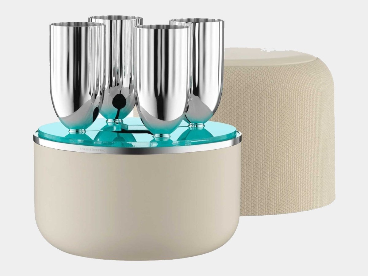 Robbe Berking THE BOX postříbřené skleničky na šampaňské Belvedere