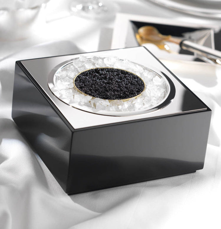 Robbe Berking Designová mísa na kaviár BLACKLINE