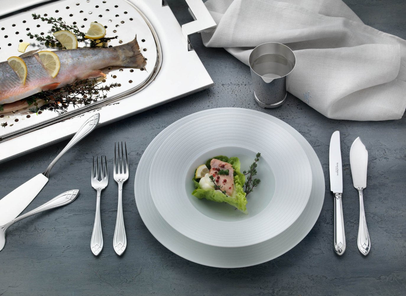 Robbe Berking Stříbrný příbor ARCADE - sada 5 ks