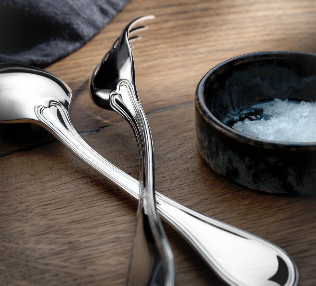 Robbe & Berking Stříbrný příbor CLASSIC FADEN - sada 5 ks