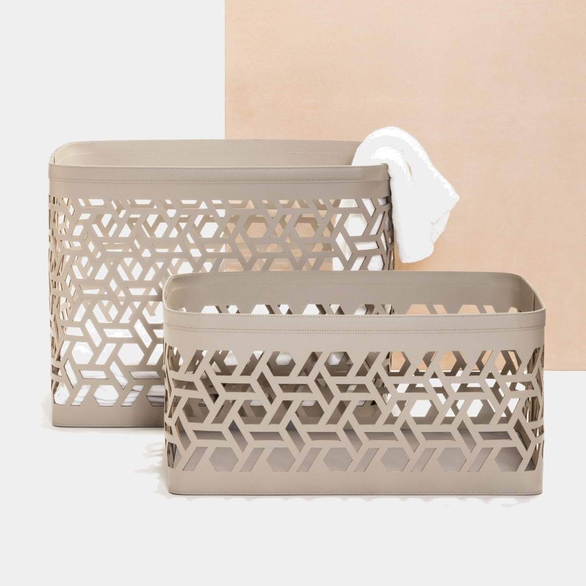 Kožený koš na prádlo VIENNA obdélníkový