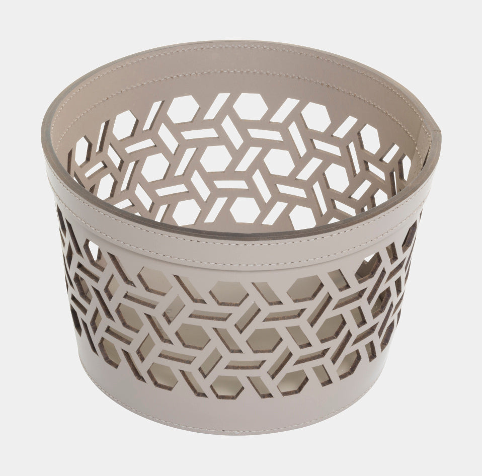 Rudi by Giobagnara Nízký kožený koš VIENNA