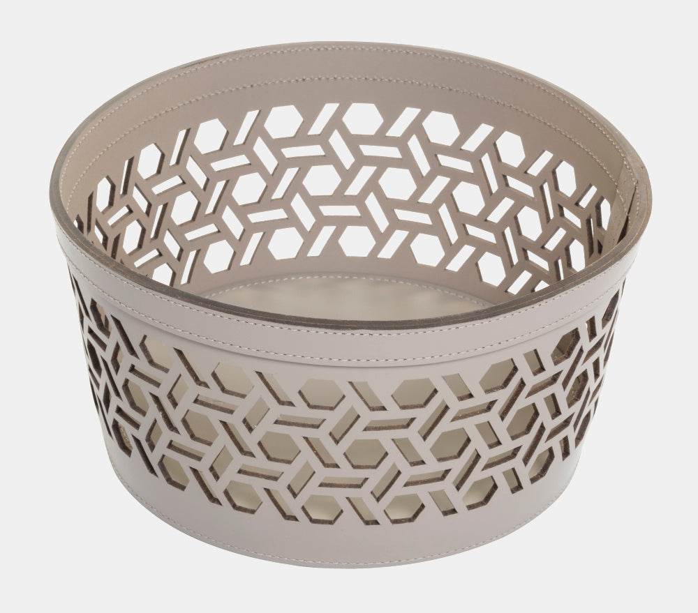 Rudi by Giobagnara Nízký kožený koš VIENNA