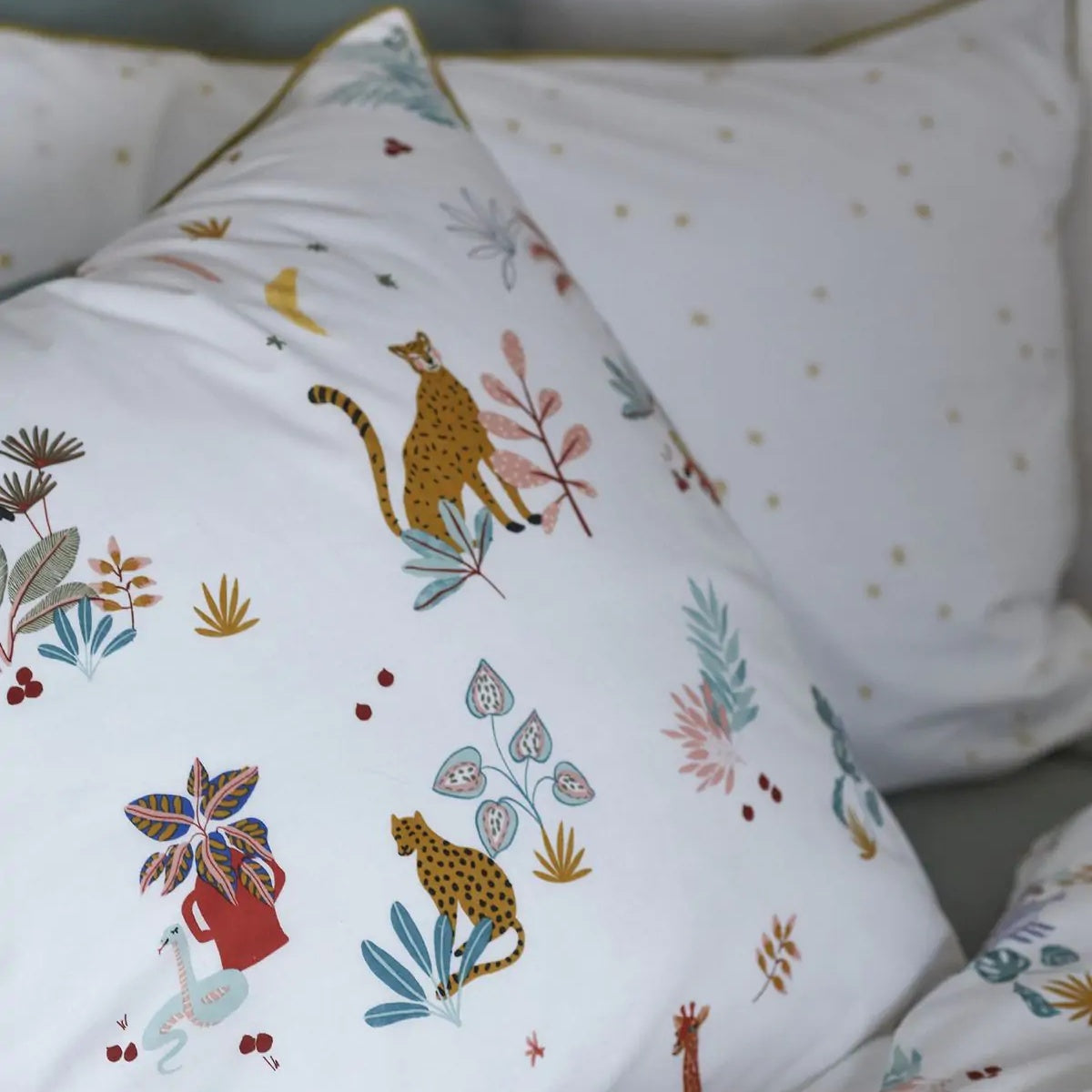 Dětské bavlněné povlečení se zvířátky džungle