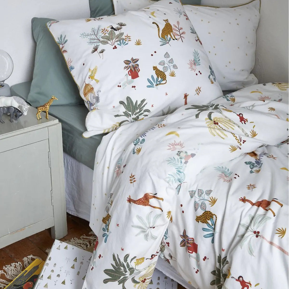 Dětské bavlněné povlečení se zvířátky džungle
