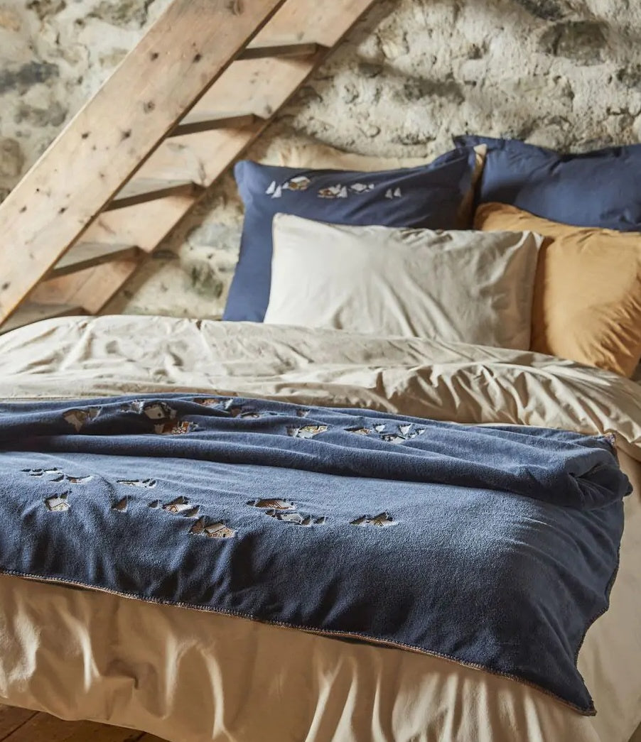 Sylvie Thiriez zimní povlečení Au coeur de la vallée bleu