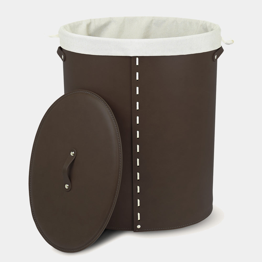 Limac Design – Oválný kožený koš na prádlo Ricky