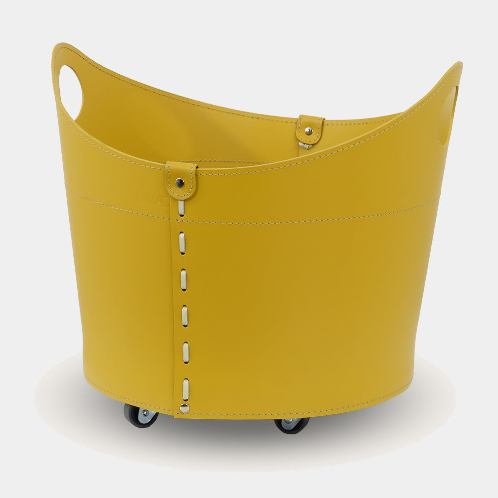 Limac Design CADIN kožený koš na krbové dřevo