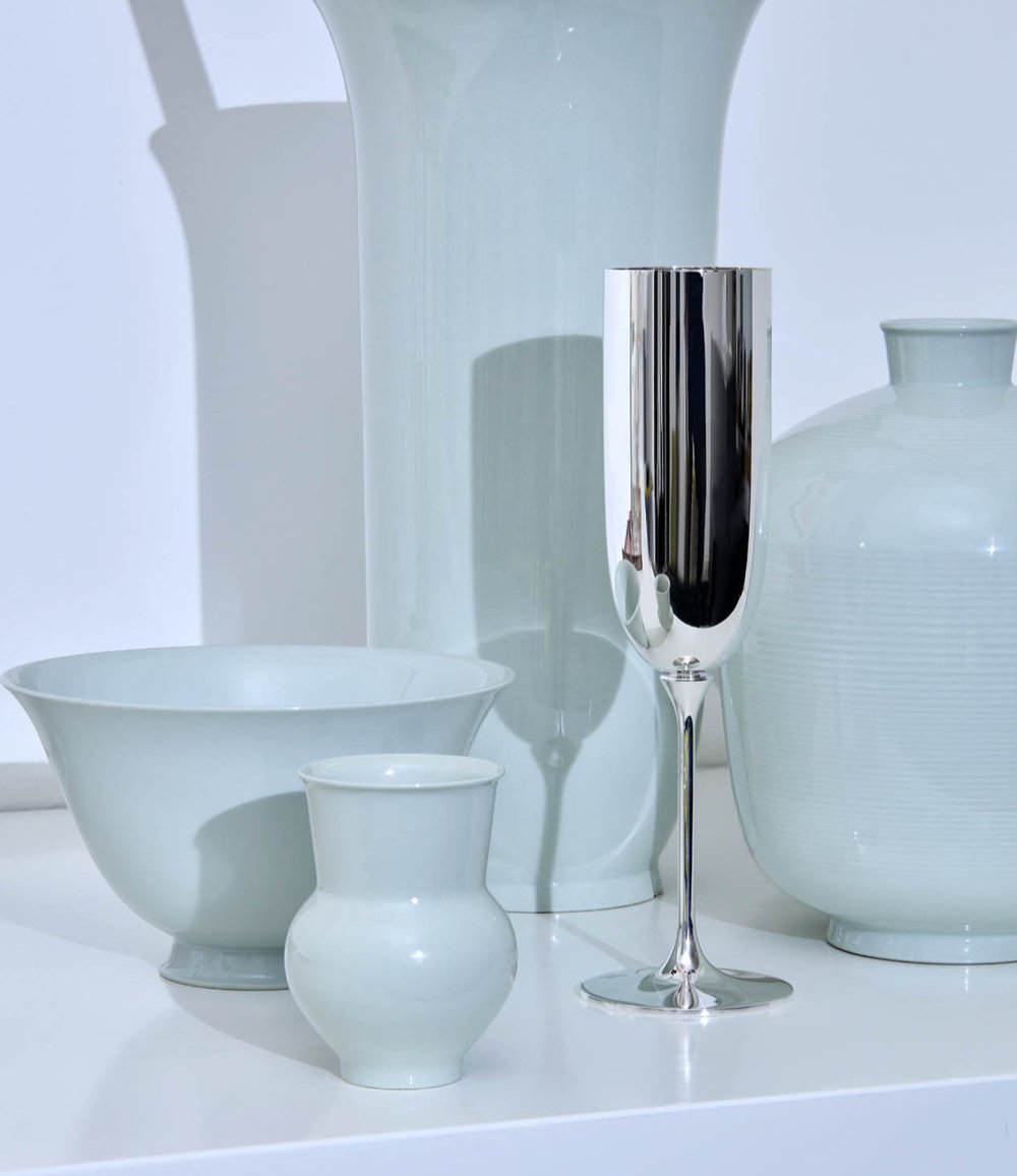 Robbe Berking Stříbrná sklenička na šampaňské Alta