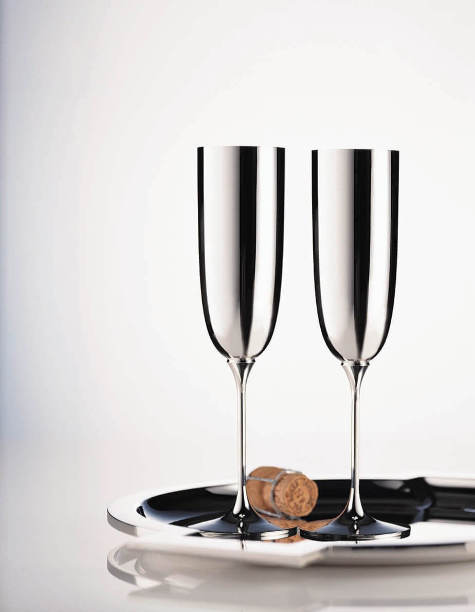 Robbe Berking Stříbrná sklenička na šampaňské Alta