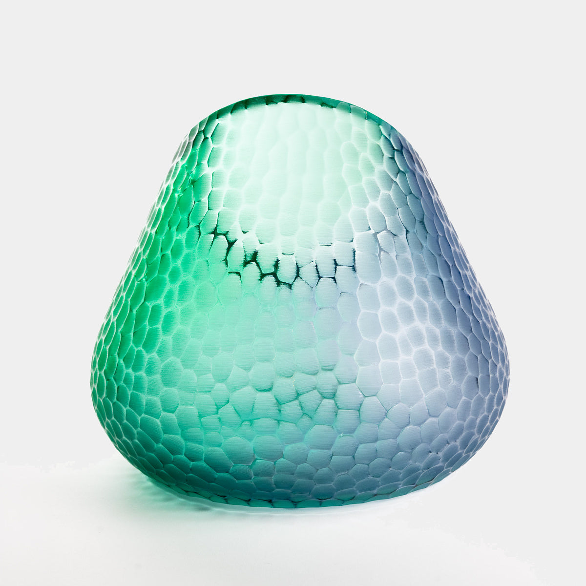 Křišťálová mísa HADÍ KŮŽE - aqua mint