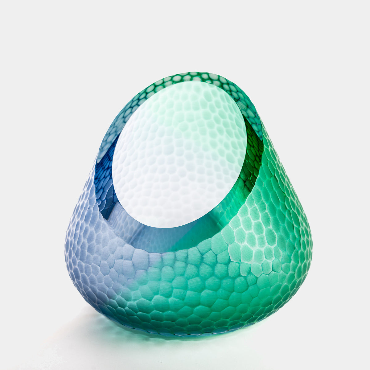 Křišťálová mísa HADÍ KŮŽE - aqua mint