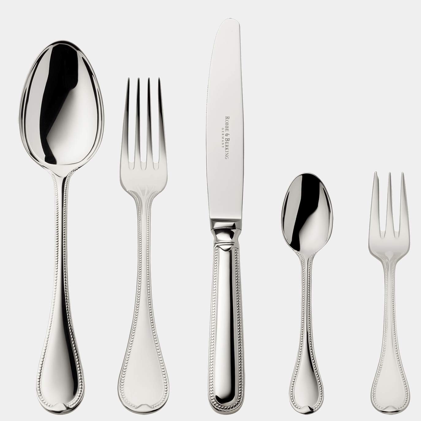Robbe & Berking Stříbrný příbor Französisch-Perl- sada 5 ks