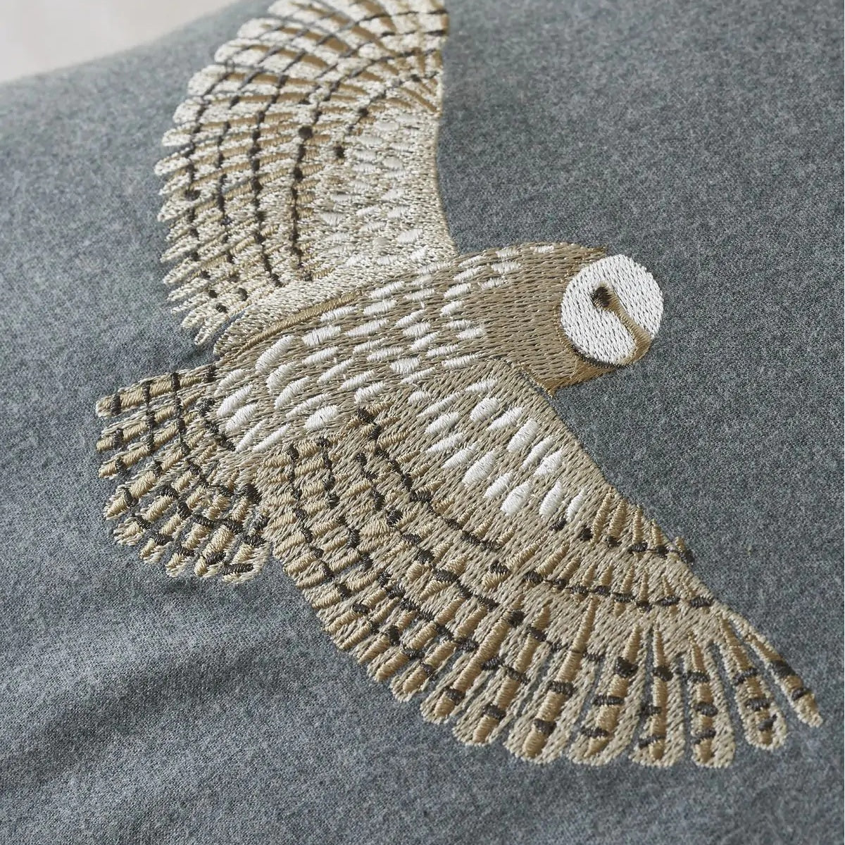 Sylvie Thiriez luxusní flanelové povlečení L’envol s výšivkou sovy