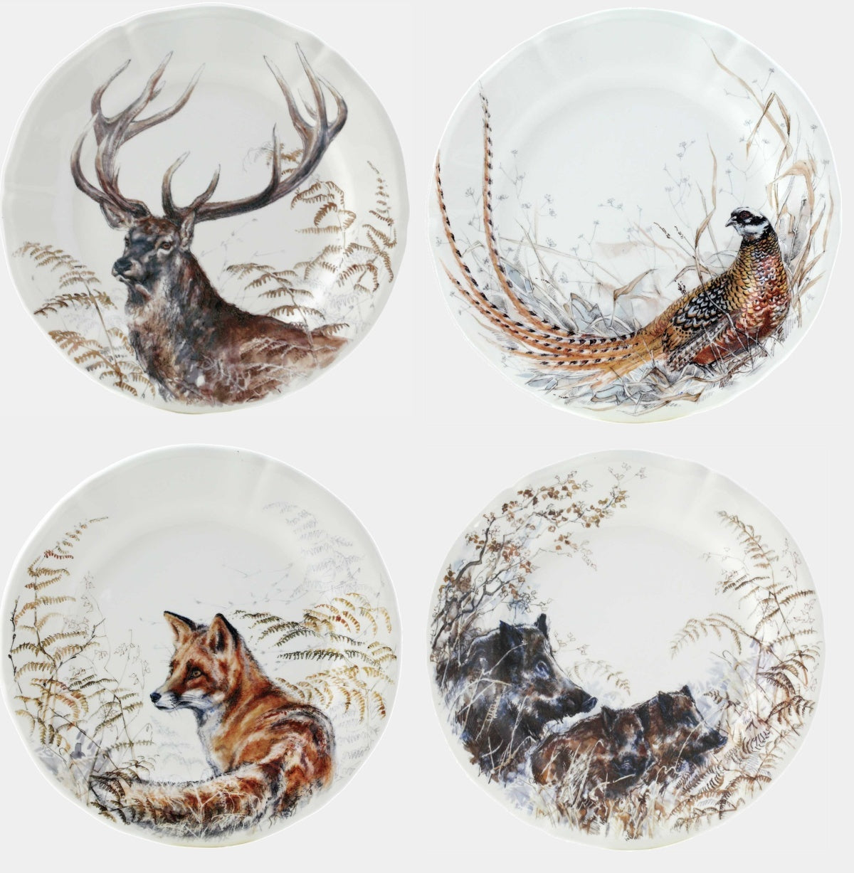 GIEN SOLOGNE talíř 23,2 cm - vzor zvěř