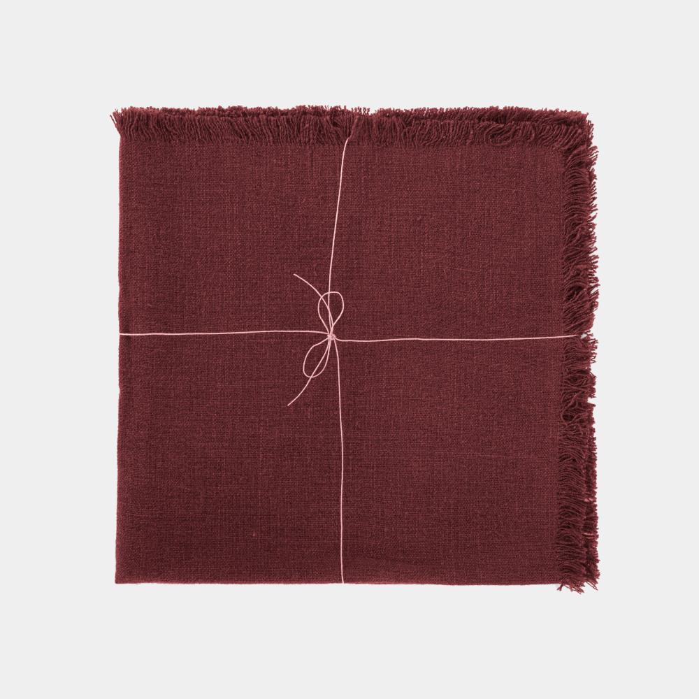 Once Milano lněný ubrousek s třásněmi