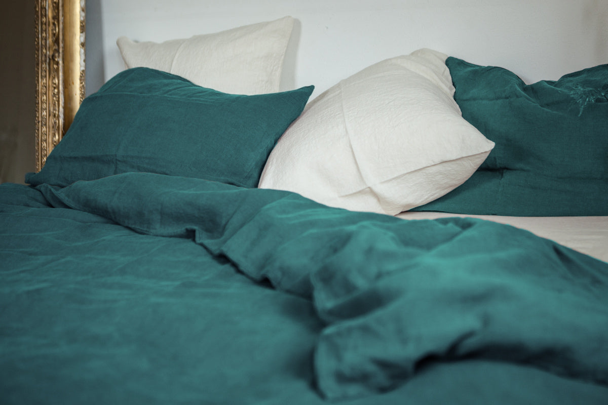 Once Milano jednobarevné luxusní lněné povlečení