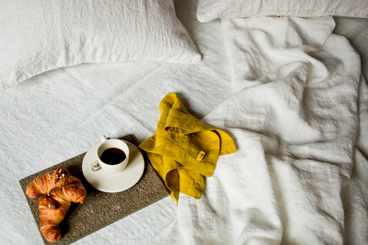 Once Milano jednobarevné luxusní lněné povlečení