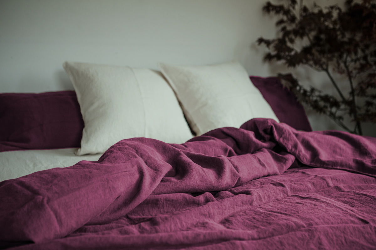 Once Milano jednobarevné luxusní lněné povlečení