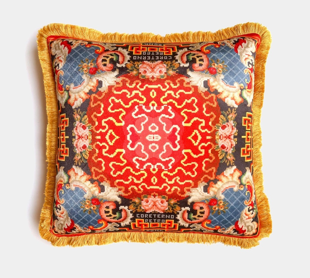 Coreterno sametový polštář Retrogaming