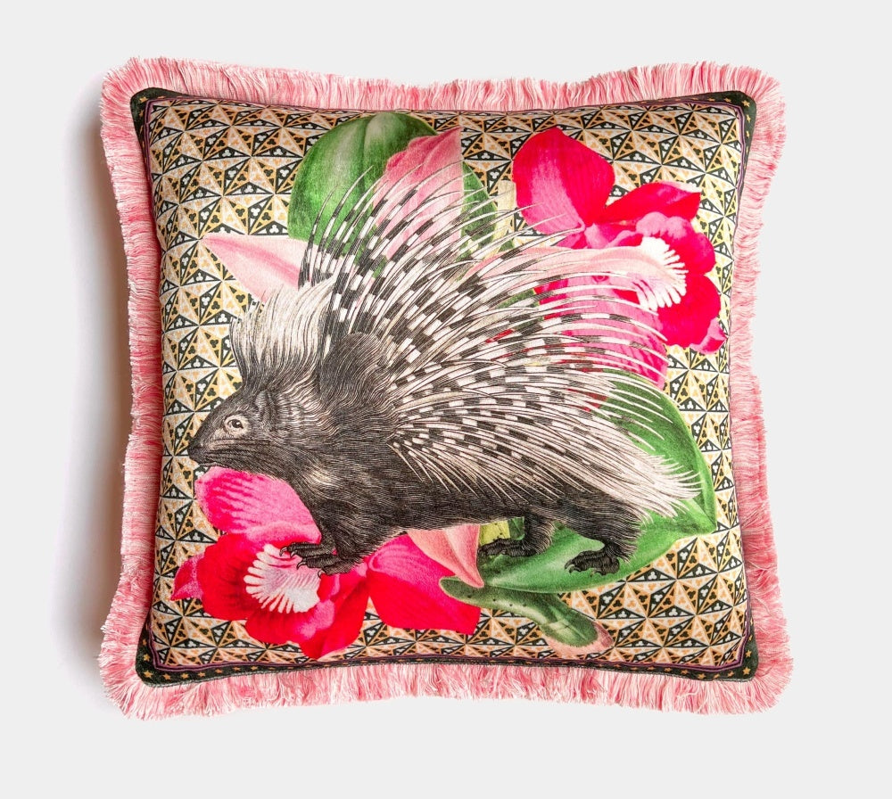 Coreterno sametový polštář Sweet Porcupine