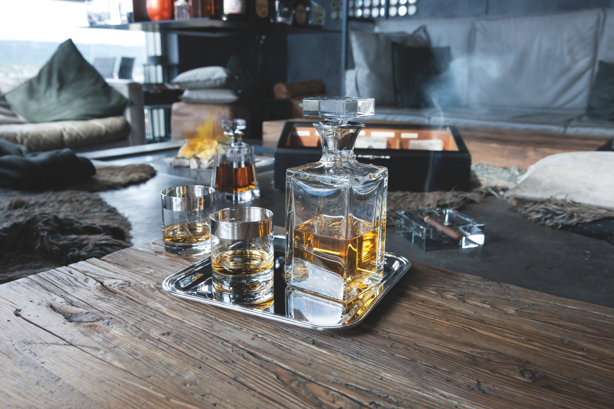 SONJA QUANDT křišťálová karafa se stříbrným koněm