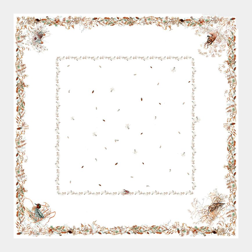 GIEN SOLOGNE velký čtvercový ubrus z bavlněného saténu