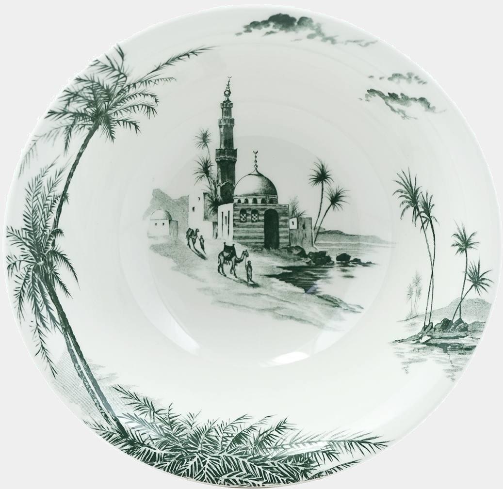 GIEN LES DÉPAREILLÉES GREEN Vintage čajový servis