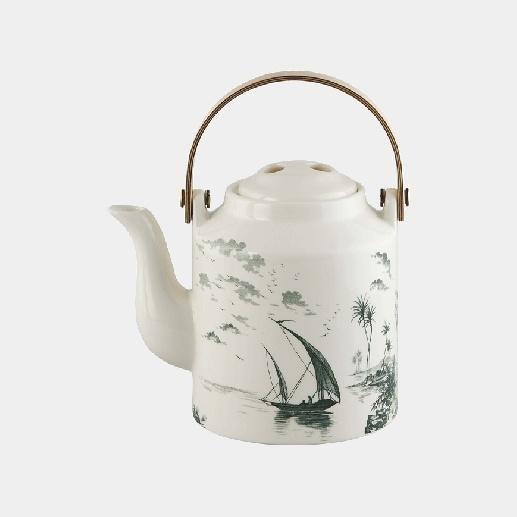 GIEN LES DÉPAREILLÉES GREEN Vintage čajový servis