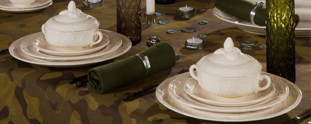 GIEN PONT-AUX-CHOUX BLANC Krémový čajový servis