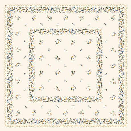 Čtvercový ubrus TOSCANA z bavlněného saténu - GIEN - perdonahome