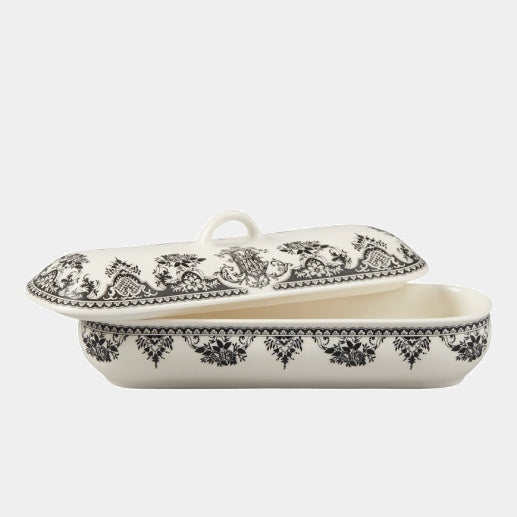 GIEN Vintage kameninová dóza na zubní kartáčky MONOGRAMME