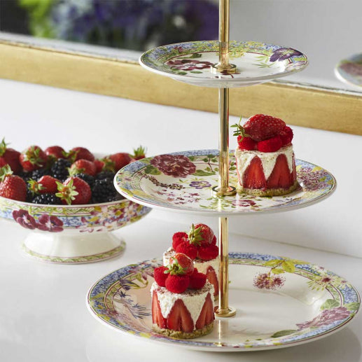 GIEN MILLEFLEURS Vintage třípatrový etažér