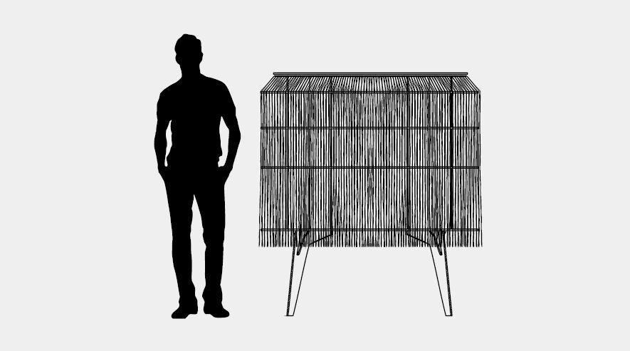 IBRIDE designová skříňka kabinet ALPAGA zelená