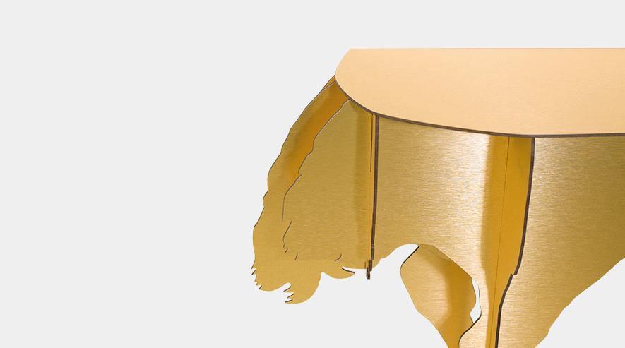 IBRIDE zlatý konzolový stolek DIVA GOLD