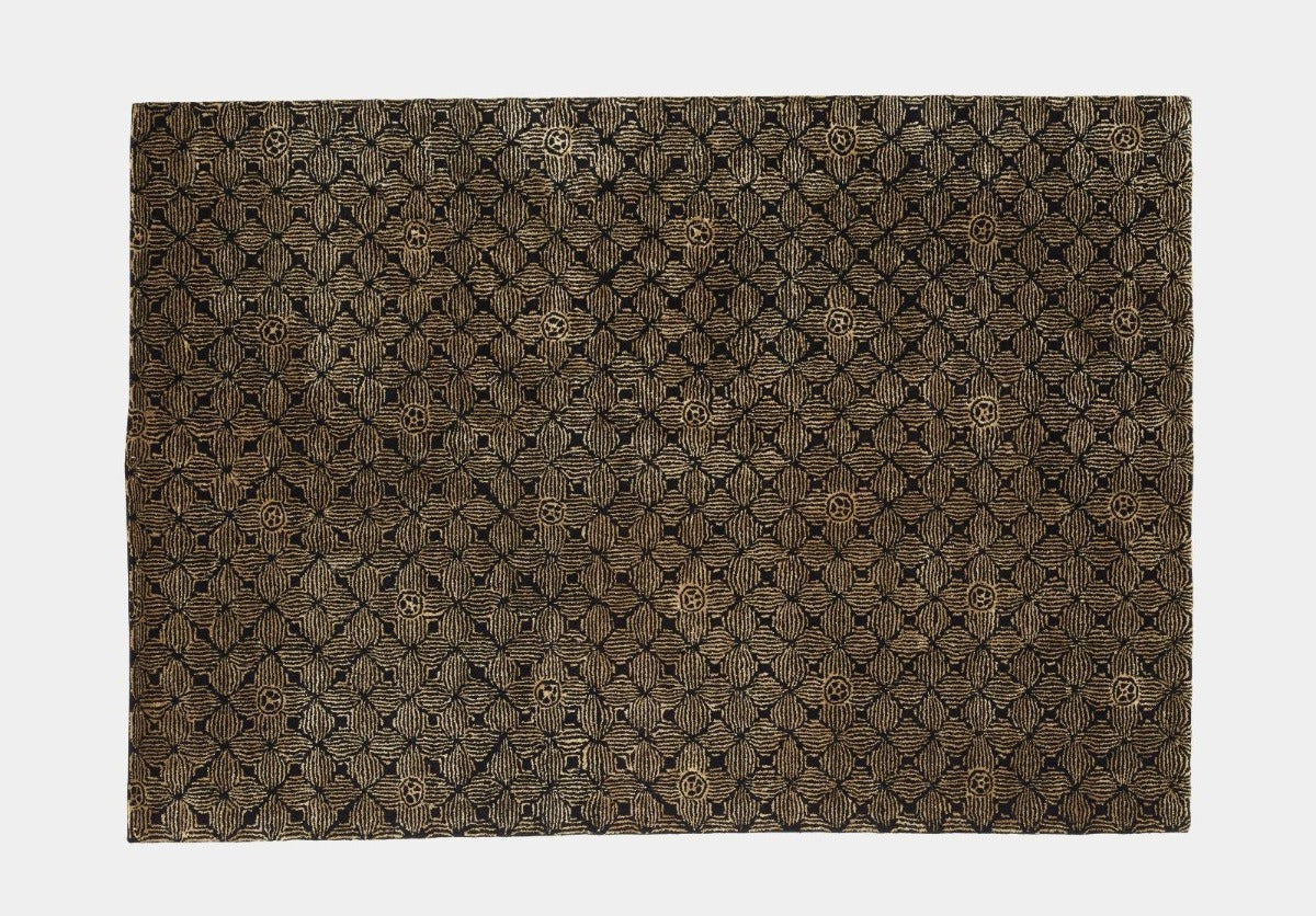 Vlněný koberec KIKYO HIMEJI BLACK/GOLD - K3 - perdonahome