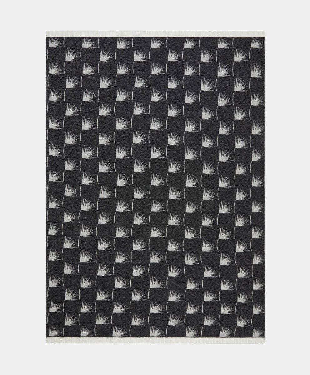 Žakárový vlněný pléd EDEUM BLACK - K3 - perdonahome